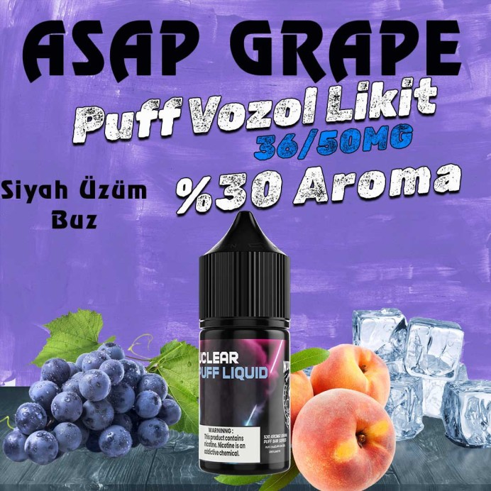 Nuclear - Asap Grape Puff Elf Bar Vozol Likit 30 ML
