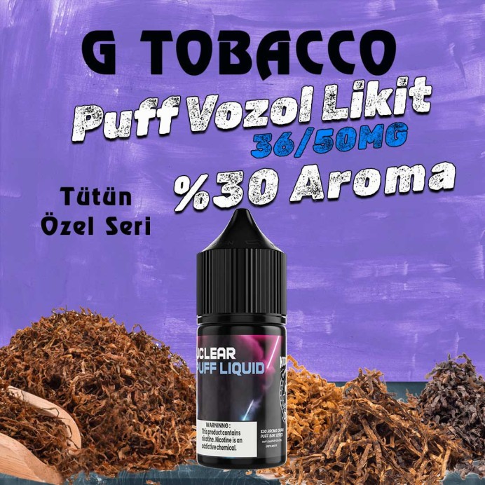 Nuclear - G Tobacco Puff Elf Bar Vozol Likit 30 ML